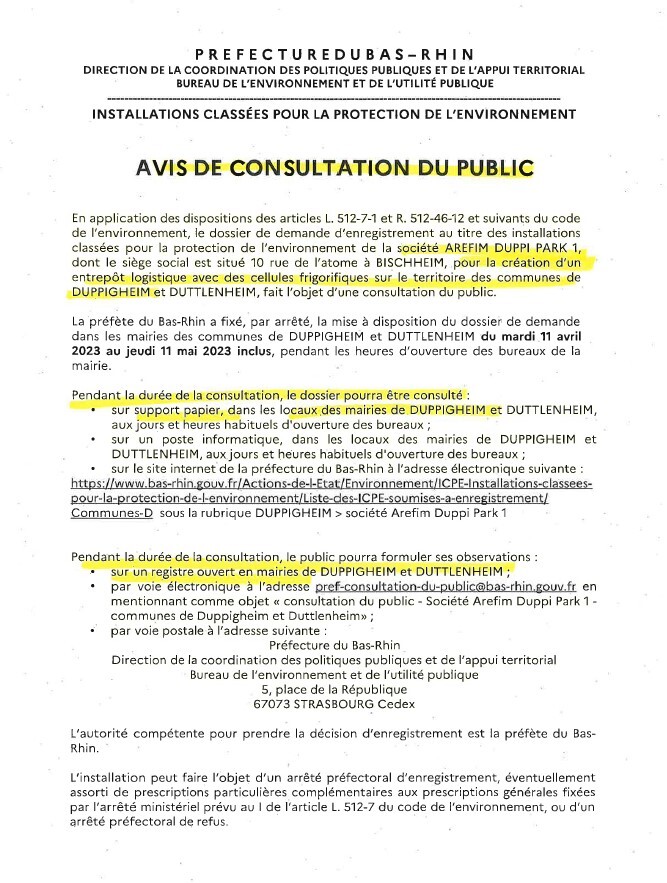 ENQUETE PUBLIQUE
