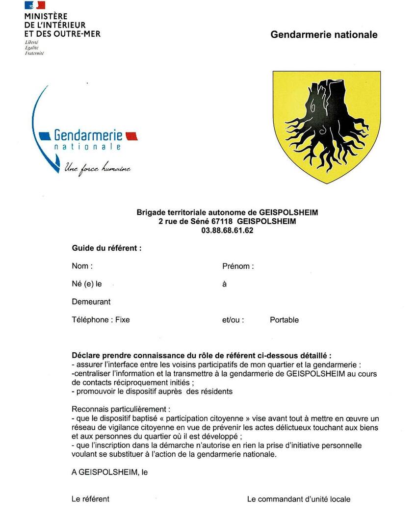 PARTICIPATION CITOYENNE : DEVENEZ REFERENT ! 