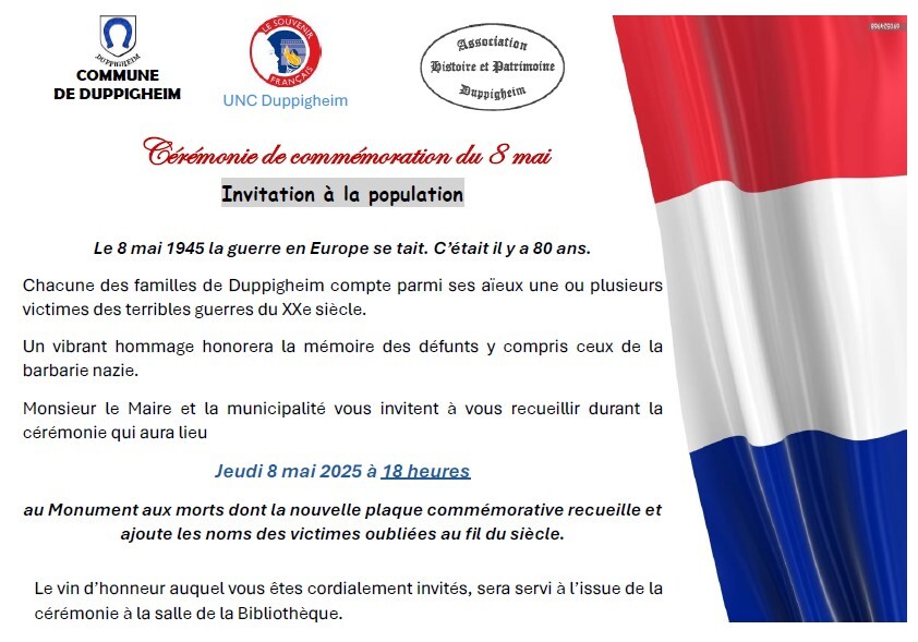 CEREMONIE COMMEMORATIVE 8 MAI