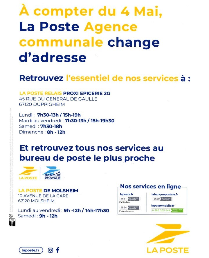 FERMETURE DEFINITIVE APC - OUVERTURE RELAIS POSTE PROXI