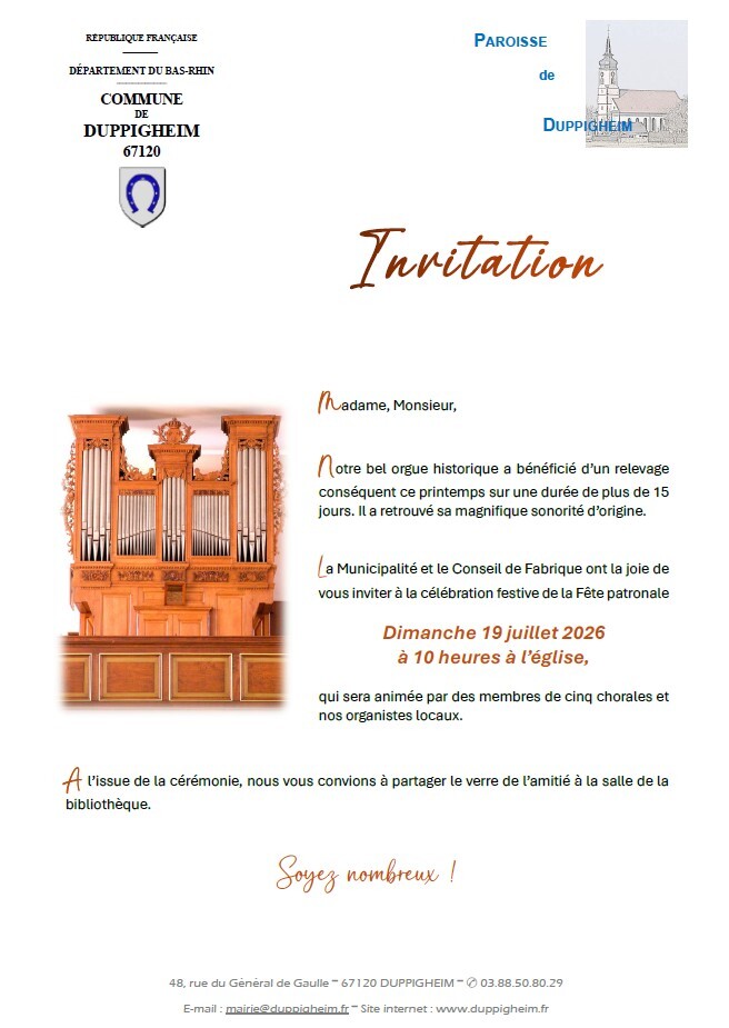 ⛪️PAROISSE : CELEBRATION FESTIVE DE LA FETE PATRONALE